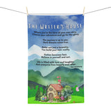 The Writer's House Poem Microfiber Tea Towel by Dee Armstrong