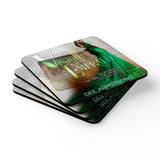 Visions of Emerald Corkwood Coaster Set