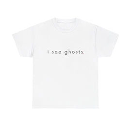 I see ghosts - Visions of Emerald - Light Colored Unisex Heavy Cotton Tee